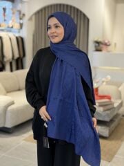 İMANNOOR MONOGRAM İMZA JAKAR ŞAL LACİVERT