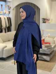 İMANNOOR MONOGRAM İMZA JAKAR ŞAL LACİVERT