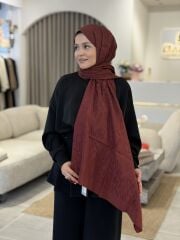 İMANNOOR MONOGRAM İMZA JAKAR ŞAL BORDO