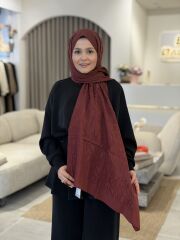 İMANNOOR MONOGRAM İMZA JAKAR ŞAL BORDO