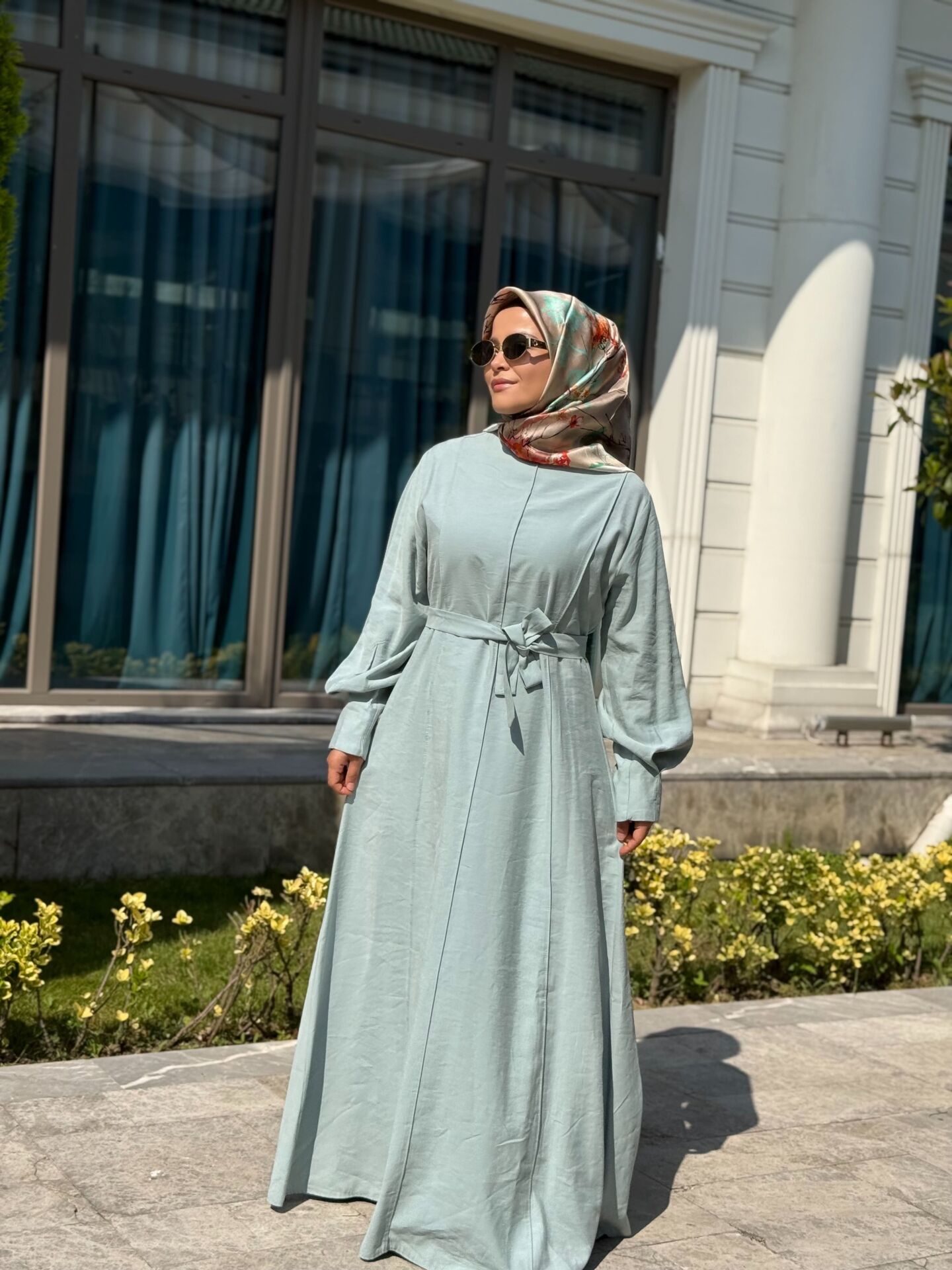 İPEK CUPRA ELBİSE MİNT