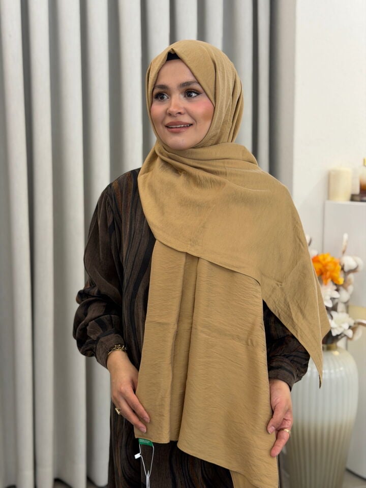 BENETTON VİSCON ŞAL KOLEKSİYONU SÜTLÜ KAHVE