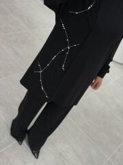 ESRA DAĞLIOĞLU TAŞLI TAKIM SİYAH