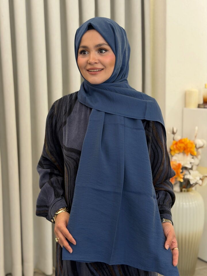 BENETTON VİSCON ŞAL KOLEKSİYONU İNDİGO