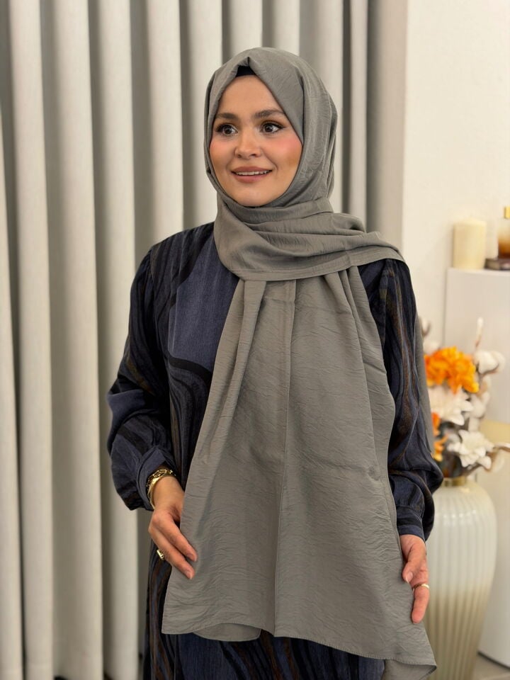 BENETTON VİSCON ŞAL KOLEKSİYONU FÜME