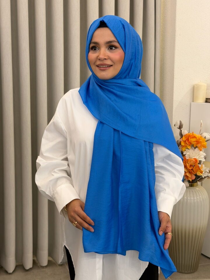 BENETTON VİSCON ŞAL KOLEKSİYONU MAVİ