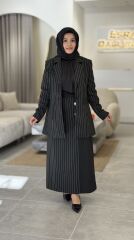 YAQA ÇİZGİLİ CEKET