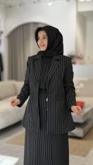 YAQA ÇİZGİLİ CEKET