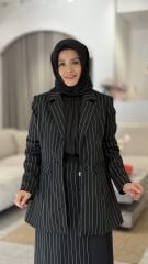 YAQA ÇİZGİLİ CEKET