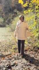 TIĞ TRİKO SÜET İÇİ KÜRKLÜ KABAN