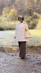 TIĞ TRİKO SÜET İÇİ KÜRKLÜ KABAN