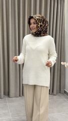 TIĞ TRİKO V YAKA KAZAK KREM