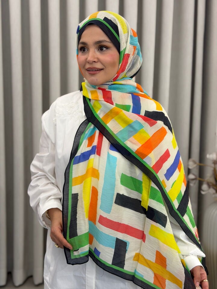 BENETTON VİSCON ŞAL KOLEKSİYONU SARI