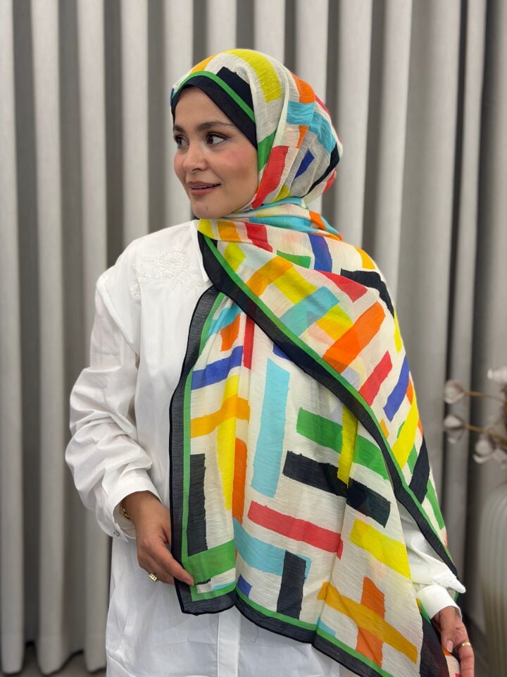 BENETTON VİSCON ŞAL KOLEKSİYONU SARI