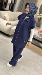 TIĞ TRİKO OYSHO KUMAŞ YELEKLİ TAKIM LACİVERT