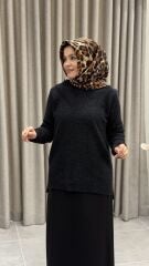 TIĞ TRİKO V YAKA KAZAK SİYAH