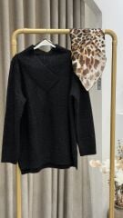 TIĞ TRİKO V YAKA KAZAK SİYAH