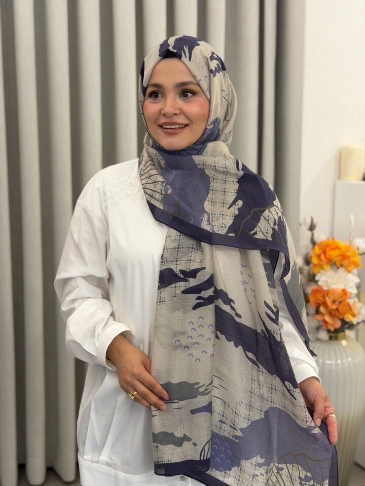 BENETTON VİSCON ŞAL KOLEKSİYONU ANTRASİT