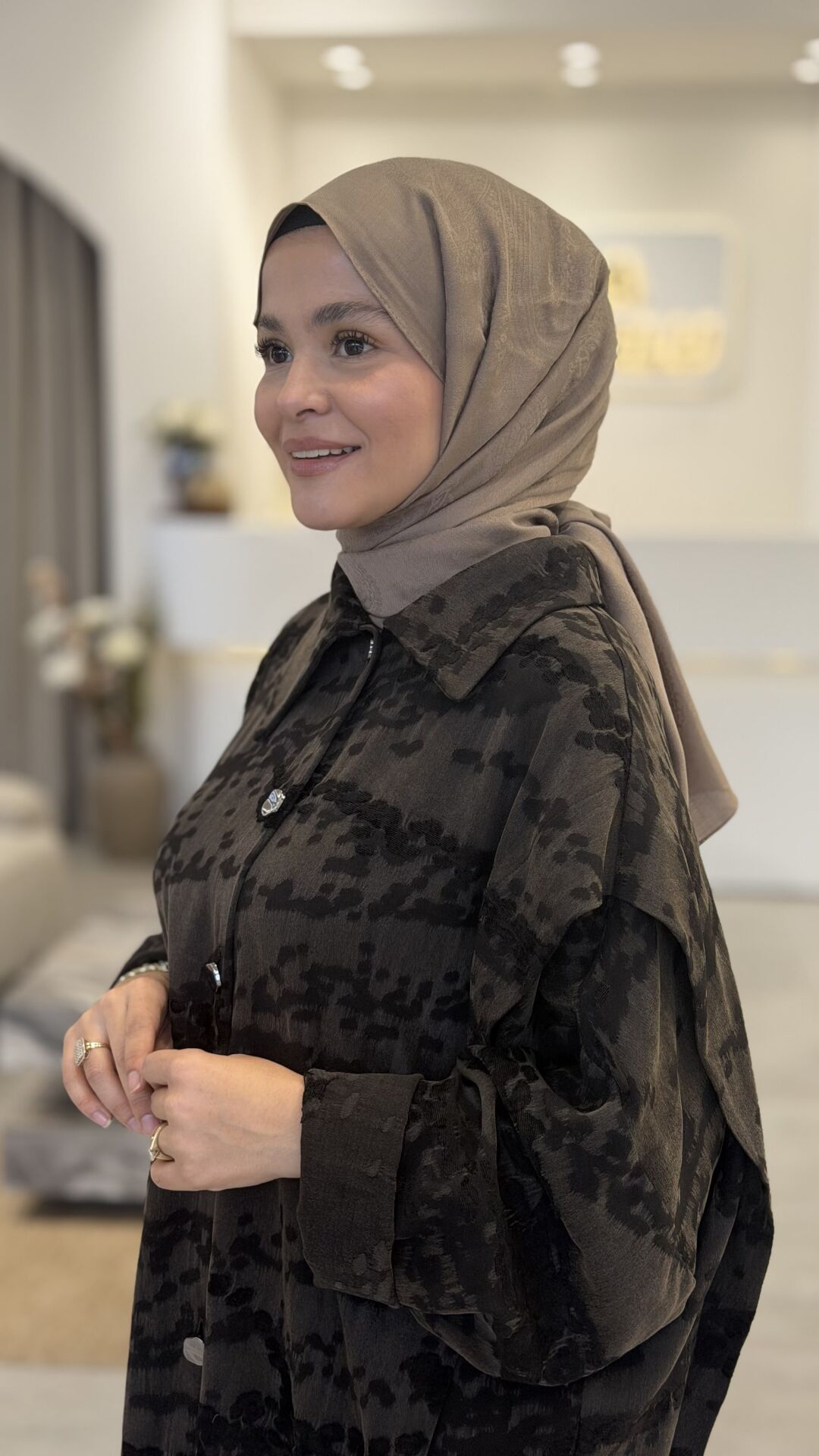 LYOCELL PAMUKLU ŞAL ARMANDA KOYU VİZON