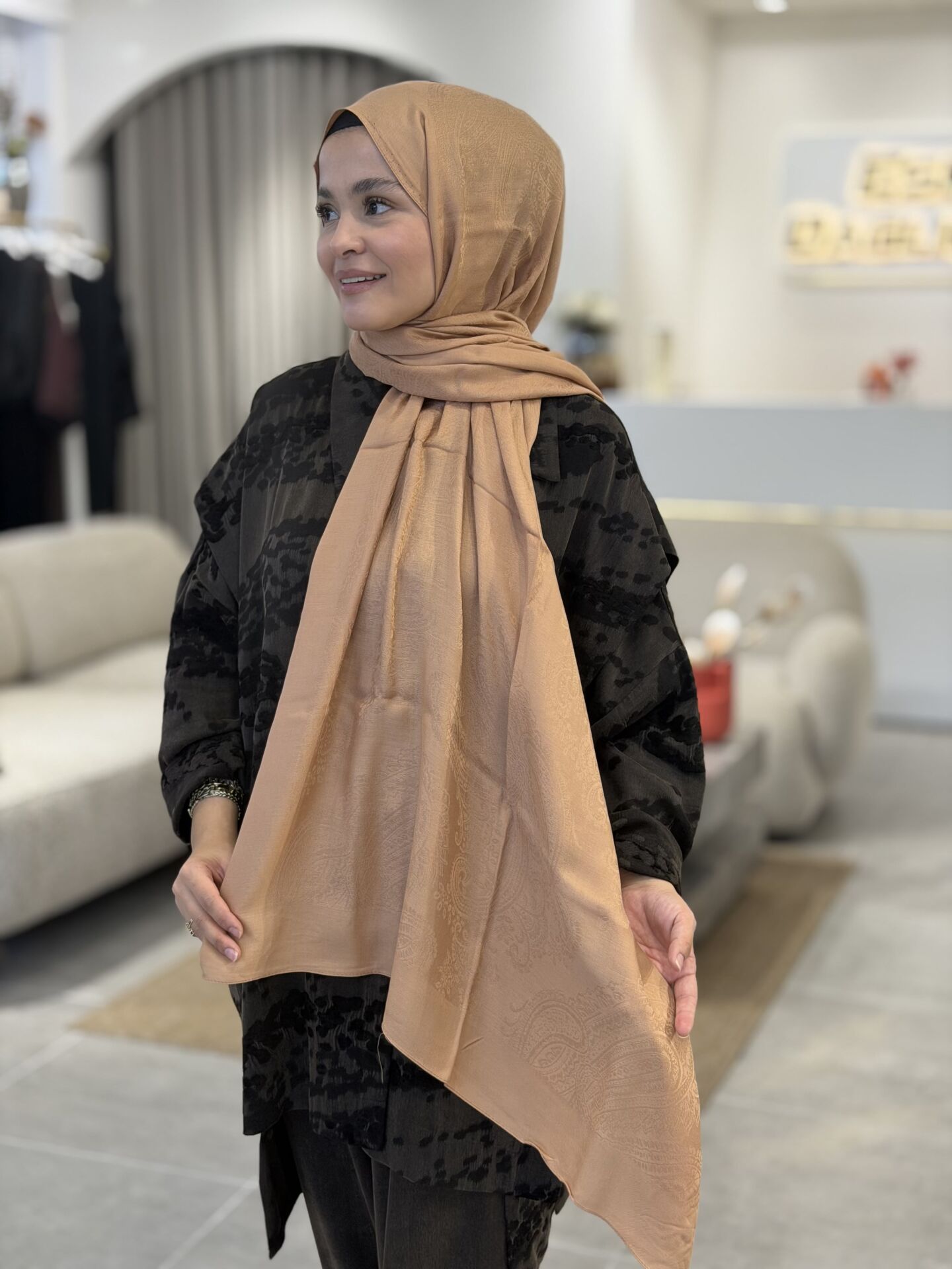 LYOCELL PAMUKLU ŞAL ARMANDA DEVE TÜYÜ