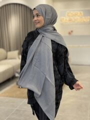 LYOCELL PAMUKLU ŞAL ARMANDA GRİ