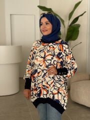 TIĞ TRİKO RİBANALI DESENLİ TUNİK