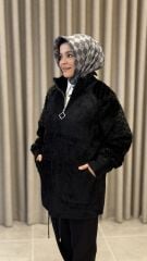 TIĞ TRİKO ÖRGÜ DETAYLI FERMUARLI HIRKA