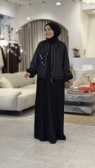 YAQA ÇELİK ÖRME KOLSUZ ELBİSE SİYAH