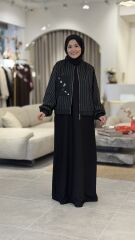 YAQA ÇELİK ÖRME KOLSUZ ELBİSE SİYAH