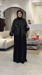 YAQA ÇELİK ÖRME KOLSUZ ELBİSE SİYAH