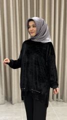 TIĞ TRİKO KADİFE PIRILTILI TUNİK