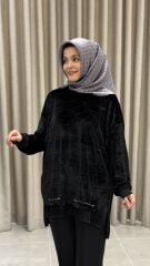 TIĞ TRİKO KADİFE PIRILTILI TUNİK