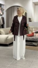 YAQA ÇELİK ÖRME KOLSUZ ELBİSE EKRU