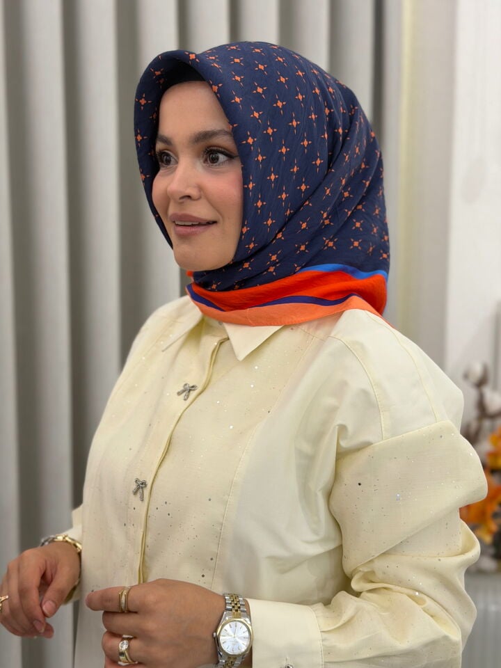 BENETTON VİSCON SIENA EŞARP LACİVERT
