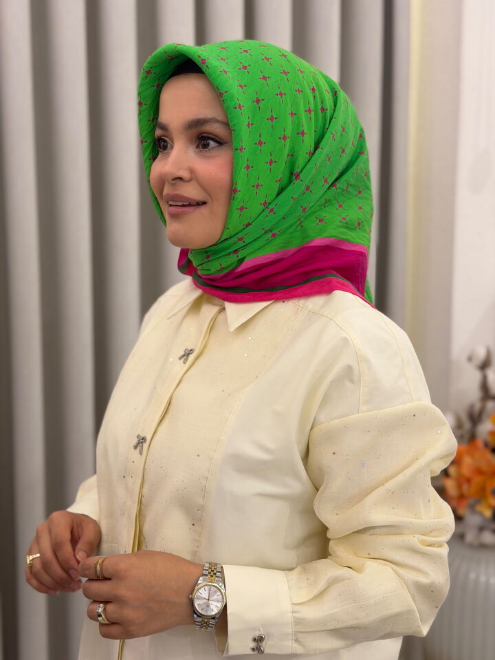 BENETTON VİSCON SIENA EŞARP YEŞİL