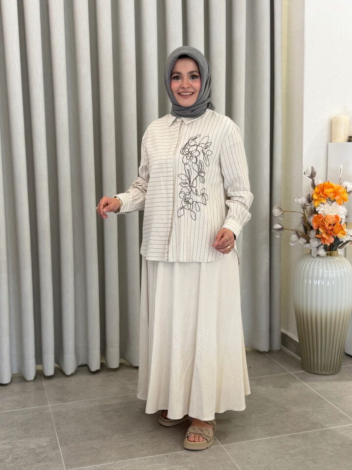 ARMİNE TREND KETEN ETEKLİ TAKIM