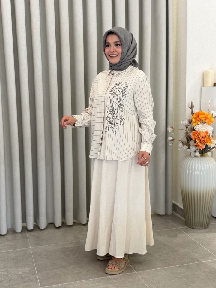 ARMİNE TREND KETEN ETEKLİ TAKIM