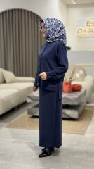 TIĞ TRİKO OYSHO KUMAŞ ETEKLİ TAKIM LACİVERT