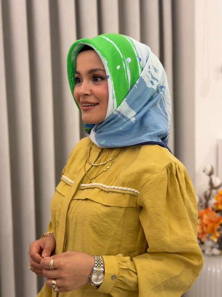 BENETTON VİSCON SIENA EŞARP İNDİGO