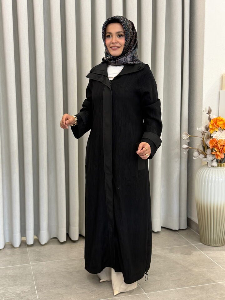 ARMİNE TREND PARAŞÜT KUMAŞ DETAYLI GİY-ÇIK SİYAH