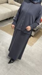 TIĞ TRİKO OYSHO KUMAŞ ETEKLİ TAKIM GRİ