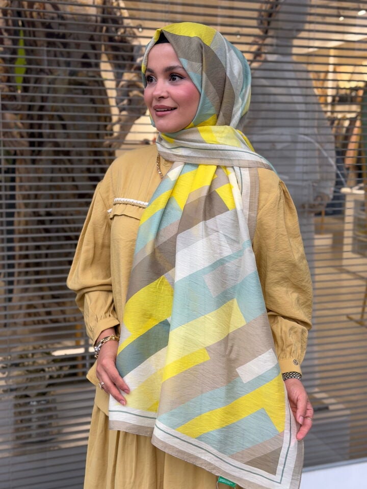 BENETTON VİSCON ŞAL KOLEKSİYONU ÇAĞLA YEŞİLİ