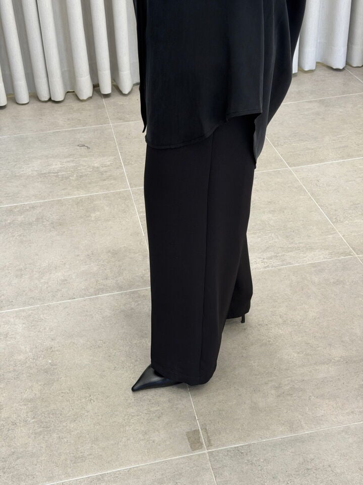 AYŞE AKAY KUMAŞ PANTOLON SİYAH