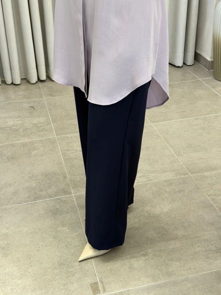 AYŞE AKAY KUMAŞ PANTOLON LACİVERT