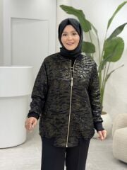 TIĞ TRİKO BOMBER JAKAR CEKET SİYAH
