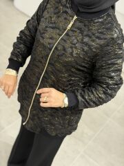 TIĞ TRİKO BOMBER JAKAR CEKET SİYAH