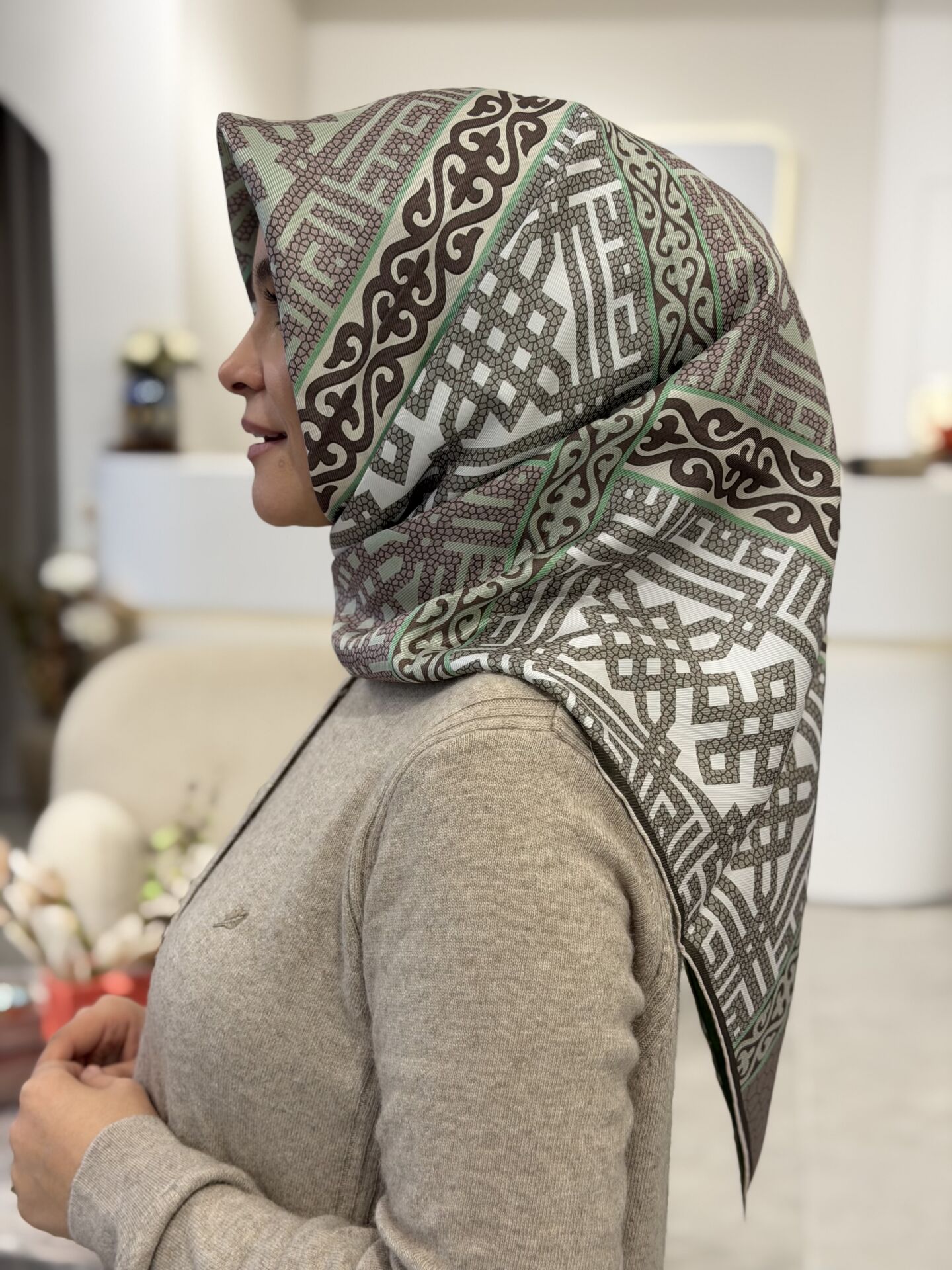 İMANNOOR TWİLL İPEK EŞARP ÇİFT TARAFLI