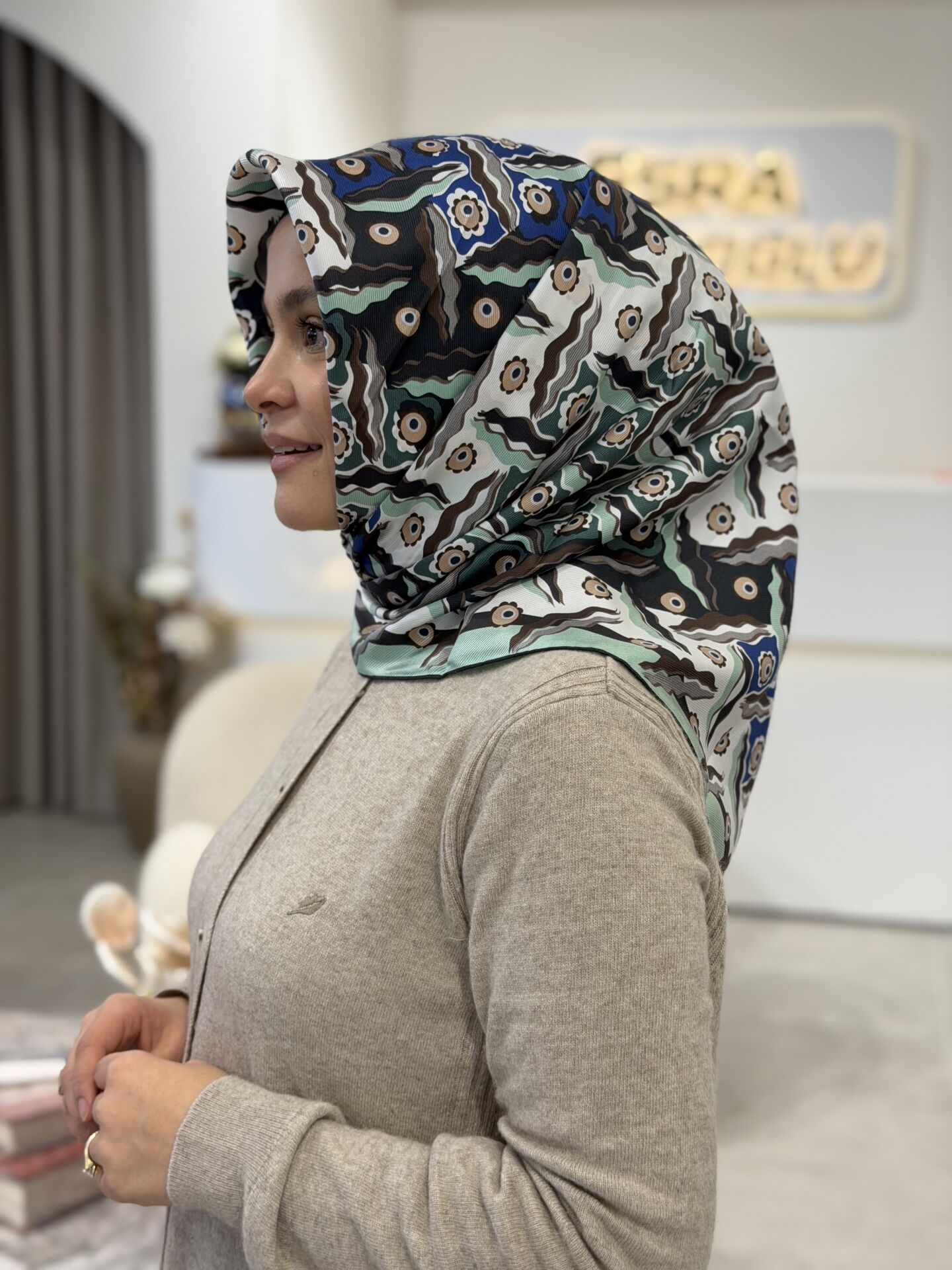 İMANNOOR TWİLL İPEK EŞARP ÇİFT TARAFLI