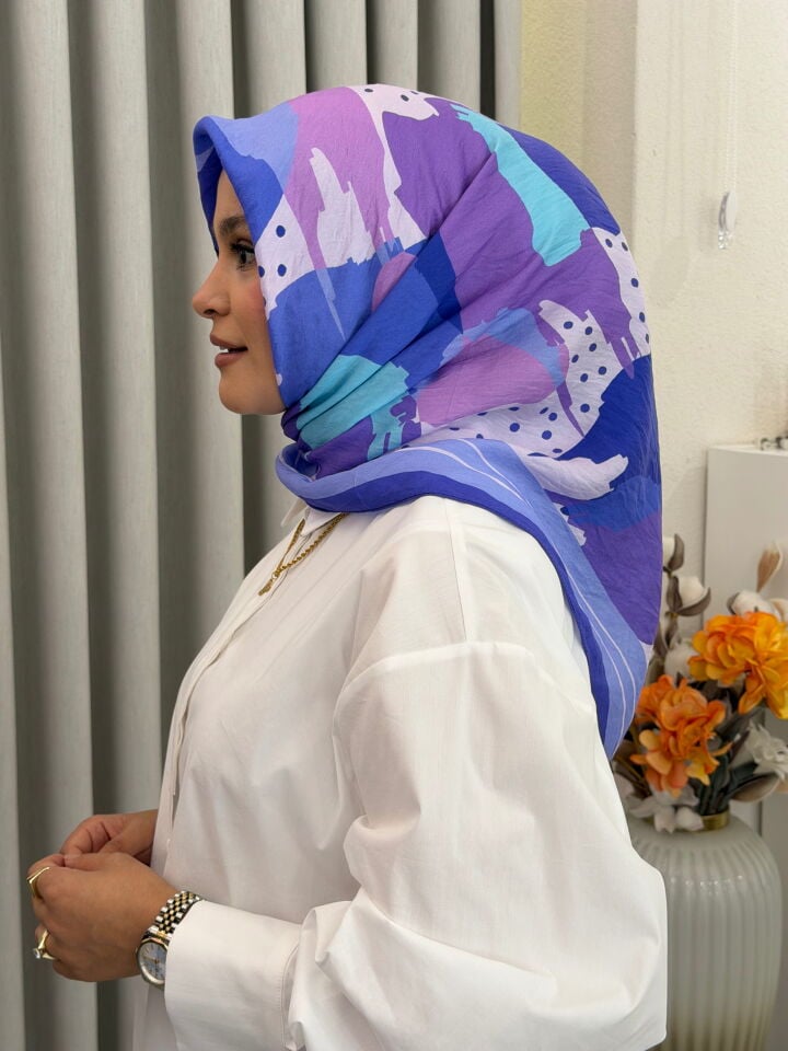 BENETTON VİSCON SIENA EŞARP MAVİ