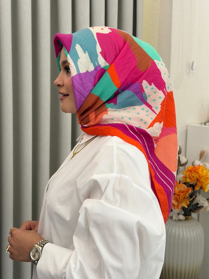 BENETTON VİSCON SIENA EŞARP KIRMIZI